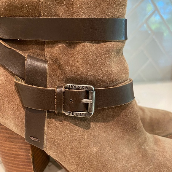Ivanka Trump Brown Suede/leather ankle booties - Picture 7 of 7